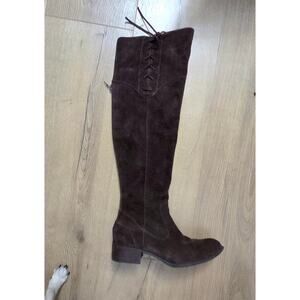 Born Crown Brown Suede Over the Knee Boots Renaissance Boho Festival 9 EUC